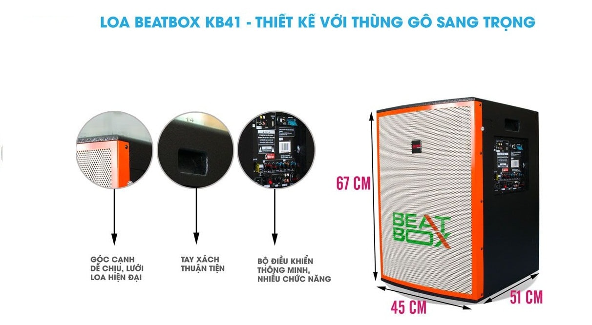 Loa kéo karaoke di động Beatbox Acnos KB41