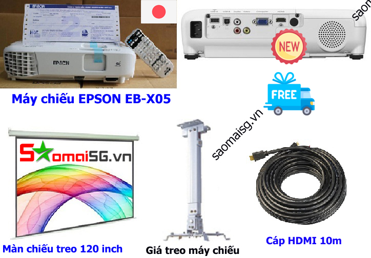 Máy chiếu EPSON EB X05 trọn bộ