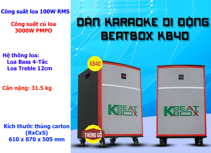 Loa karaoke di động Beatbox KB40