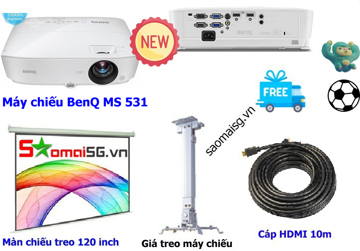 Máy chiếu BenQ MS531 trọn bộ