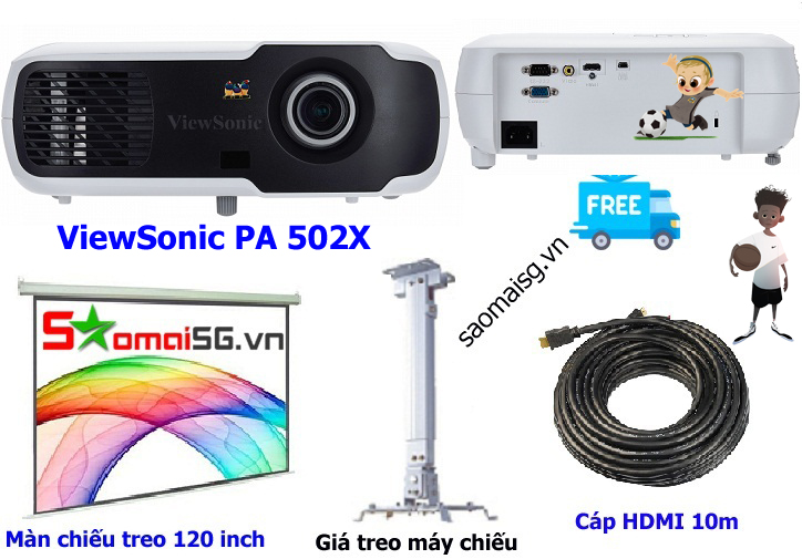 Máy chiếu ViewSonic PA 502XP trọn bộ